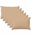 vidaXL Cushion with Pillow HOUTEN 6 pcs Cream Faux Linen — Size: 40 x 60 cm