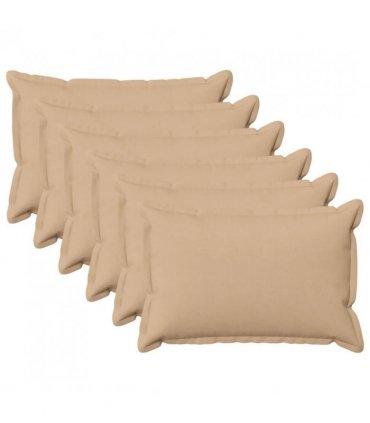 vidaXL Cushion with Pillow HOUTEN 6 pcs Cream Faux Linen — Size: 40 x 60 cm