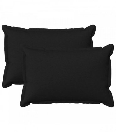 vidaXL Cushion with Pillow HOUTEN 2 pcs Black Faux Linen — Size: 50 x 70 cm