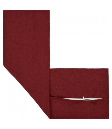 vidaXL Cushion with Pillow HOUTEN 2 pcs Wine Red Faux Linen — Size: 40 x 145 cm