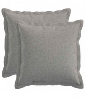 vidaXL Cushion with Pillow HOUTEN 2 pcs Cloud Grey Faux Linen — Size: 40 x 40 cm