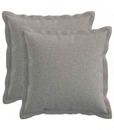 vidaXL Cushion with Pillow HOUTEN 2 pcs Cloud Grey Faux Linen — Size: 40 x 40 cm