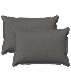 vidaXL Cushion with Pillow HOUTEN 2 pcs Light Grey Faux Linen — Size: 30 x 50 cm