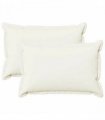 vidaXL Cushion with Pillow HOUTEN 2 pcs White Faux Linen — Size: 50 x 80 cm