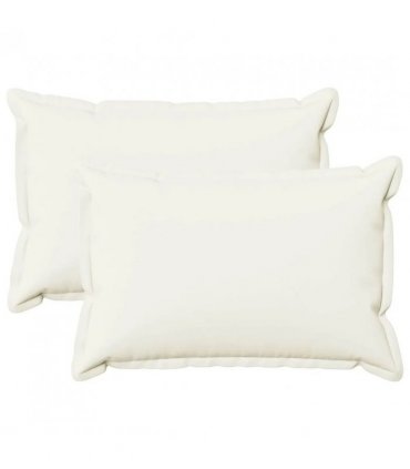 vidaXL Cushion with Pillow HOUTEN 2 pcs White Faux Linen — Size: 50 x 80 cm