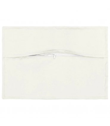 vidaXL Cushion with Pillow HOUTEN 2 pcs White Faux Linen — Size: 50 x 80 cm