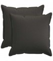 vidaXL Cushion with Pillow HOUTEN 2 pcs Dark Grey Faux Linen — Size: 60 x 60 cm