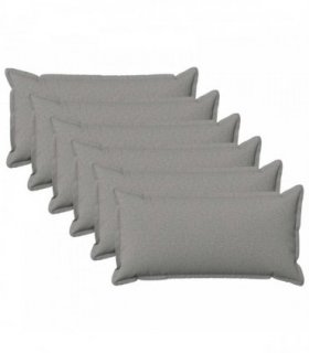 vidaXL Cushion with Pillow HOUTEN 6 pcs Cloud Grey Faux Linen — Size: 40 x 70 cm