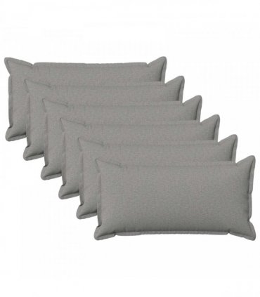 vidaXL Cushion with Pillow HOUTEN 6 pcs Cloud Grey Faux Linen — Size: 40 x 70 cm