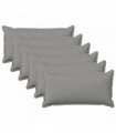 vidaXL Cushion with Pillow HOUTEN 6 pcs Cloud Grey Faux Linen — Size: 40 x 70 cm