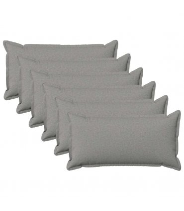 vidaXL Cushion with Pillow HOUTEN 6 pcs Cloud Grey Faux Linen — Size: 40 x 70 cm