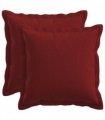 vidaXL Cushion with Pillow HOUTEN 2 pcs Wine Red Faux Linen — Size: 50 x 50 cm