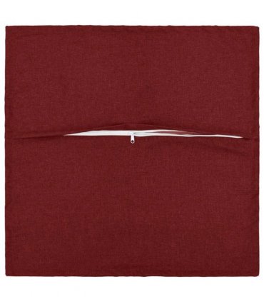 vidaXL Cushion with Pillow HOUTEN 2 pcs Wine Red Faux Linen — Size: 50 x 50 cm