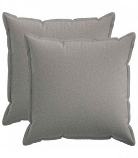 vidaXL Cushion with Pillow HOUTEN 2 pcs Cloud Grey Faux Linen — Size: 65 x 65 cm