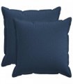 vidaXL Cushion with Pillow HOUTEN 2 pcs Blue Faux Linen — Size: 60 x 60 cm