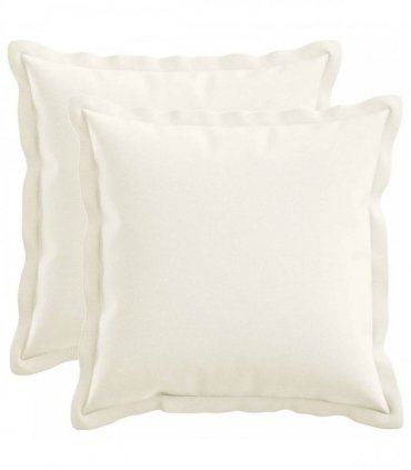 vidaXL Cushion with Pillow HOUTEN 2 pcs White Faux Linen — Size: 40 x 40 cm