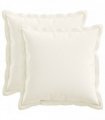 vidaXL Cushion with Pillow HOUTEN 2 pcs White Faux Linen — Size: 40 x 40 cm