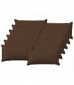 vidaXL Cushion with Pillow HOUTEN 12 pcs Brown Faux Linen — Size: 40 x 80 cm