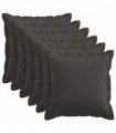 vidaXL Cushion with Pillow HOUTEN 6 pcs Dark Grey Faux Linen — Size: 30 x 30 cm