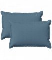 vidaXL Cushion with Pillow HOUTEN 2 pcs Jeans Blue Faux Linen — Size: 40 x 60 cm
