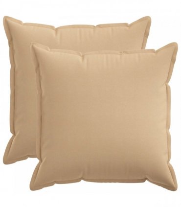 vidaXL Cushion with Pillow HOUTEN 2 pcs Cream Faux Linen — Size: 65 x 65 cm
