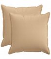 vidaXL Cushion with Pillow HOUTEN 2 pcs Cream Faux Linen — Size: 65 x 65 cm