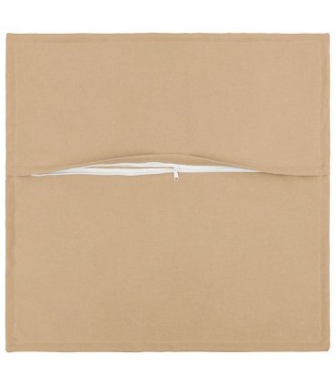 vidaXL Cushion with Pillow HOUTEN 2 pcs Cream Faux Linen — Size: 65 x 65 cm