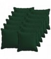 vidaXL Cushion with Pillow HOUTEN 12 pcs Dark Green Faux Linen — Size: 45 x 45 cm