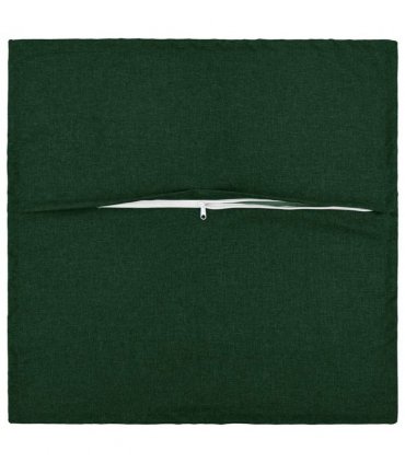 vidaXL Cushion with Pillow HOUTEN 12 pcs Dark Green Faux Linen — Size: 45 x 45 cm