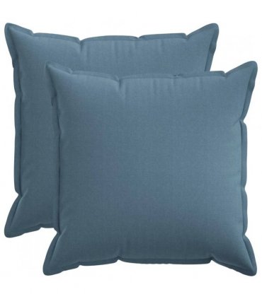 vidaXL Cushion with Pillow HOUTEN 2 pcs Jeans Blue Faux Linen — Size: 80 x 80 cm