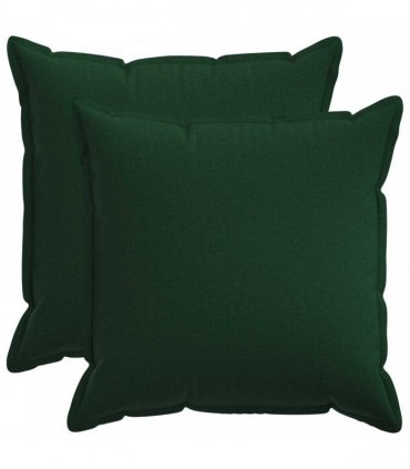 vidaXL Cushion with Pillow HOUTEN 2 pcs Dark Green Faux Linen — Size: 60 x 60 cm
