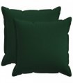 vidaXL Cushion with Pillow HOUTEN 2 pcs Dark Green Faux Linen — Size: 60 x 60 cm