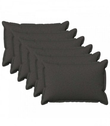 vidaXL Cushion with Pillow HOUTEN 6 pcs Dark Grey Faux Linen — Size: 30 x 50 cm