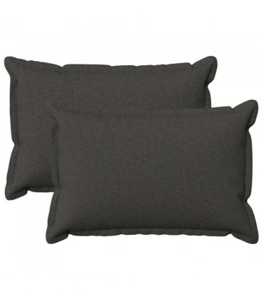 vidaXL Cushion with Pillow HOUTEN 2 pcs Dark Grey Faux Linen — Size: 50 x 80 cm