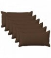 vidaXL Cushion with Pillow HOUTEN 6 pcs Brown Faux Linen — Size: 40 x 80 cm