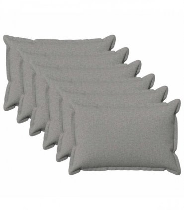 vidaXL Cushion with Pillow HOUTEN 6 pcs Cloud Grey Faux Linen — Size: 40 x 60 cm