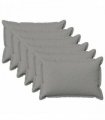 vidaXL Cushion with Pillow HOUTEN 6 pcs Cloud Grey Faux Linen — Size: 40 x 60 cm