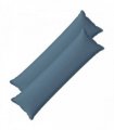 vidaXL Cushion with Pillow HOUTEN 2 pcs Jeans Blue Faux Linen — Size: 40 x 145 cm