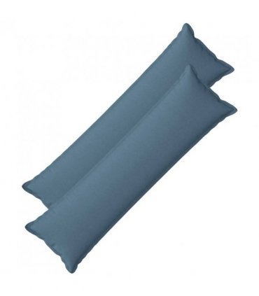 vidaXL Cushion with Pillow HOUTEN 2 pcs Jeans Blue Faux Linen — Size: 40 x 145 cm