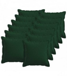 vidaXL Cushion with Pillow HOUTEN 12 pcs Dark Green Faux Linen — Size: 40 x 40 cm