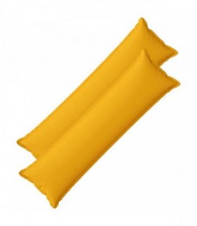 vidaXL Cushion with Pillow HOUTEN 2 pcs Light Yellow Faux Linen — Size: 40 x 145 cm