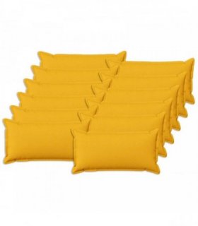 vidaXL Cushion with Pillow HOUTEN 12 pcs Light Yellow Faux Linen — Size: 40 x 80 cm