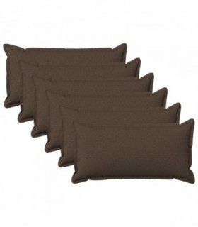 vidaXL Cushion with Pillow HOUTEN 6 pcs Taupe Faux Linen — Size: 40 x 70 cm