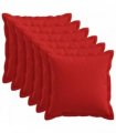 vidaXL Cushion with Pillow HOUTEN 6 pcs Red Faux Linen — Size: 40 x 40 cm