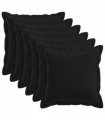vidaXL Cushion with Pillow HOUTEN 6 pcs Black Faux Linen — Size: 40 x 40 cm