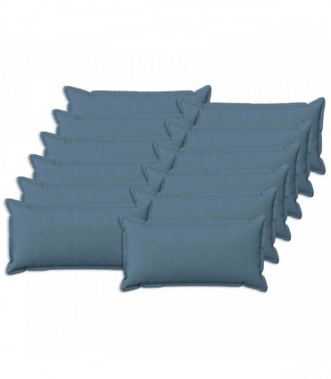 vidaXL Cushion with Pillow HOUTEN 12 pcs Jeans Blue Faux Linen — Size: 40 x 80 cm