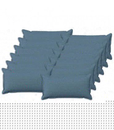 vidaXL Cushion with Pillow HOUTEN 12 pcs Jeans Blue Faux Linen — Size: 40 x 80 cm