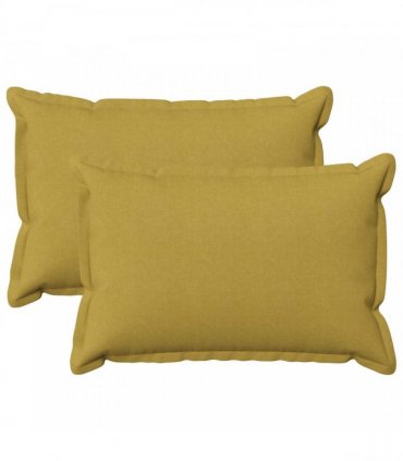 vidaXL Cushion with Pillow HOUTEN 2 pcs Light Green Faux Linen — Size: 40 x 60 cm
