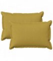 vidaXL Cushion with Pillow HOUTEN 2 pcs Light Green Faux Linen — Size: 40 x 60 cm