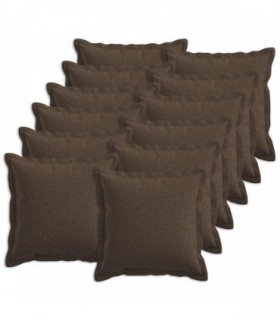 vidaXL Cushion with Pillow HOUTEN 12 pcs Taupe Faux Linen — Size: 45 x 45 cm